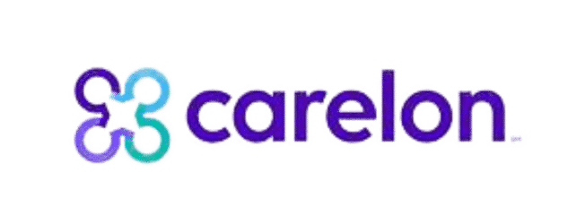 Carelon logo. Purple and teal design for healthcare solutions and services. Modern, professional business branding.