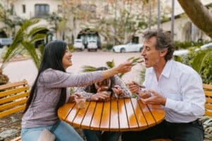 two people having lunch together