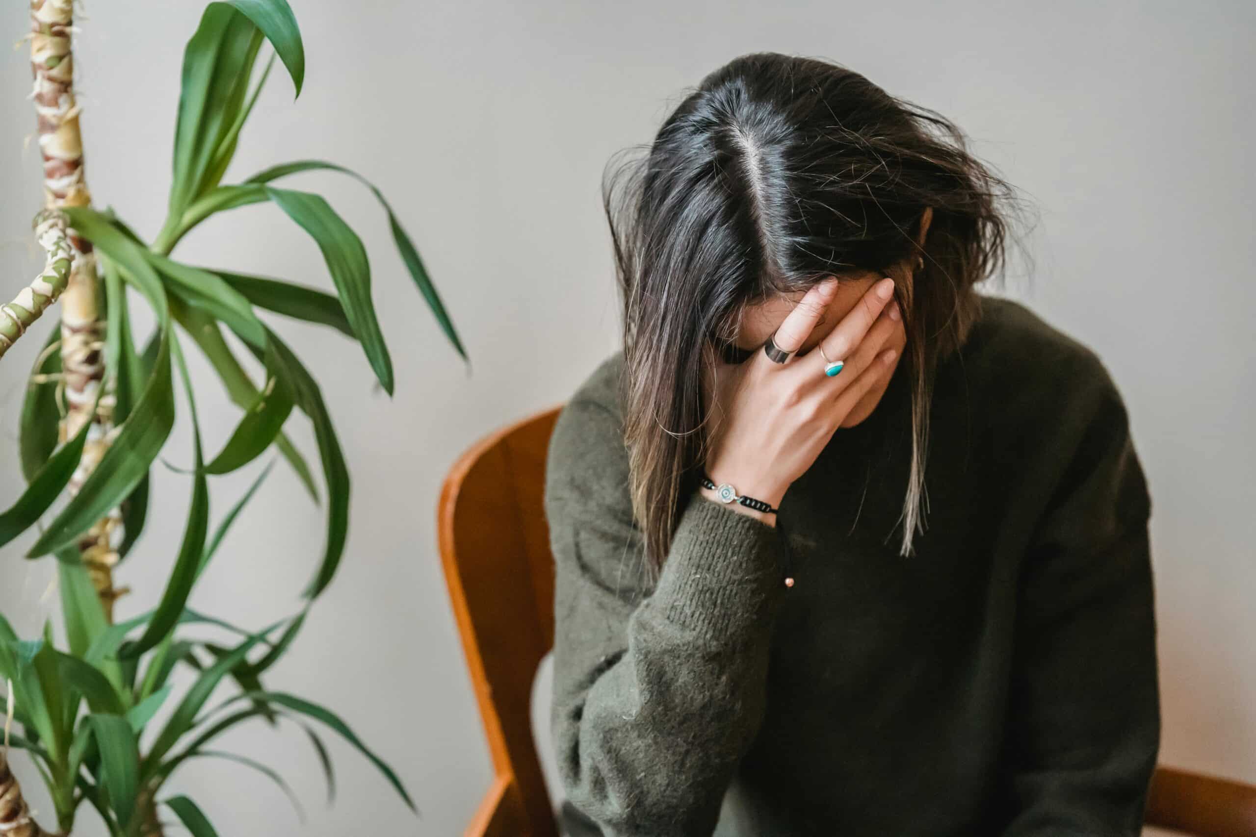 woman having anxiety about certain things