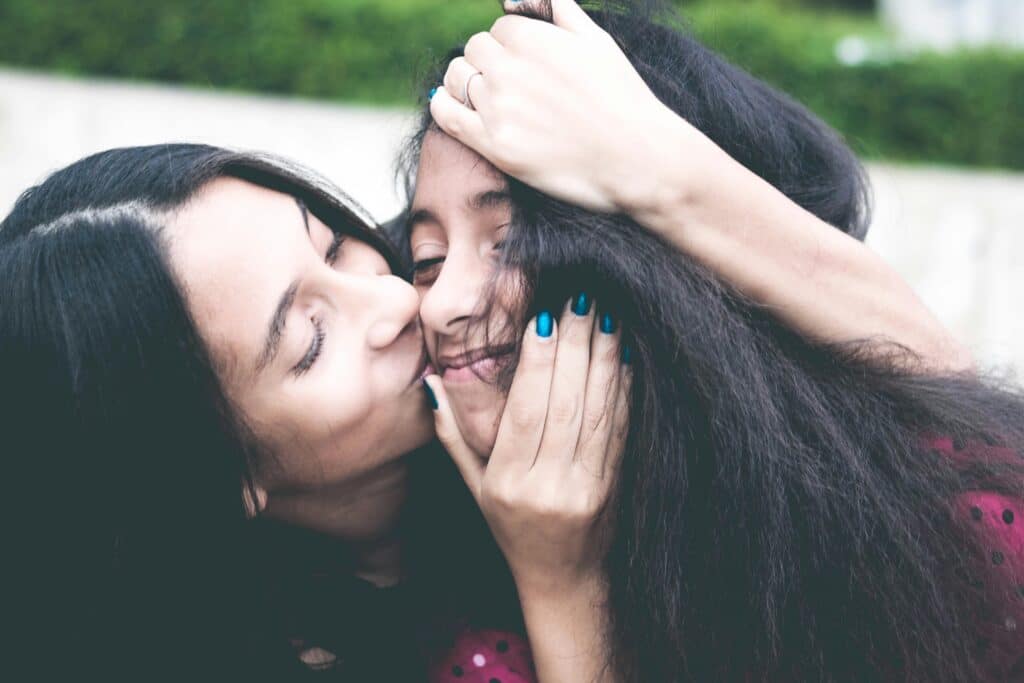 mother with her daughter