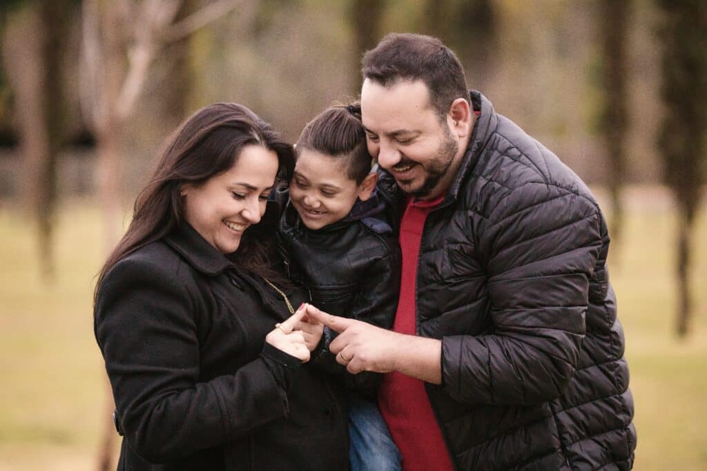 parents with their kids