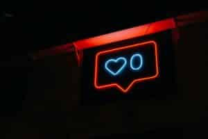 social media icon with heart