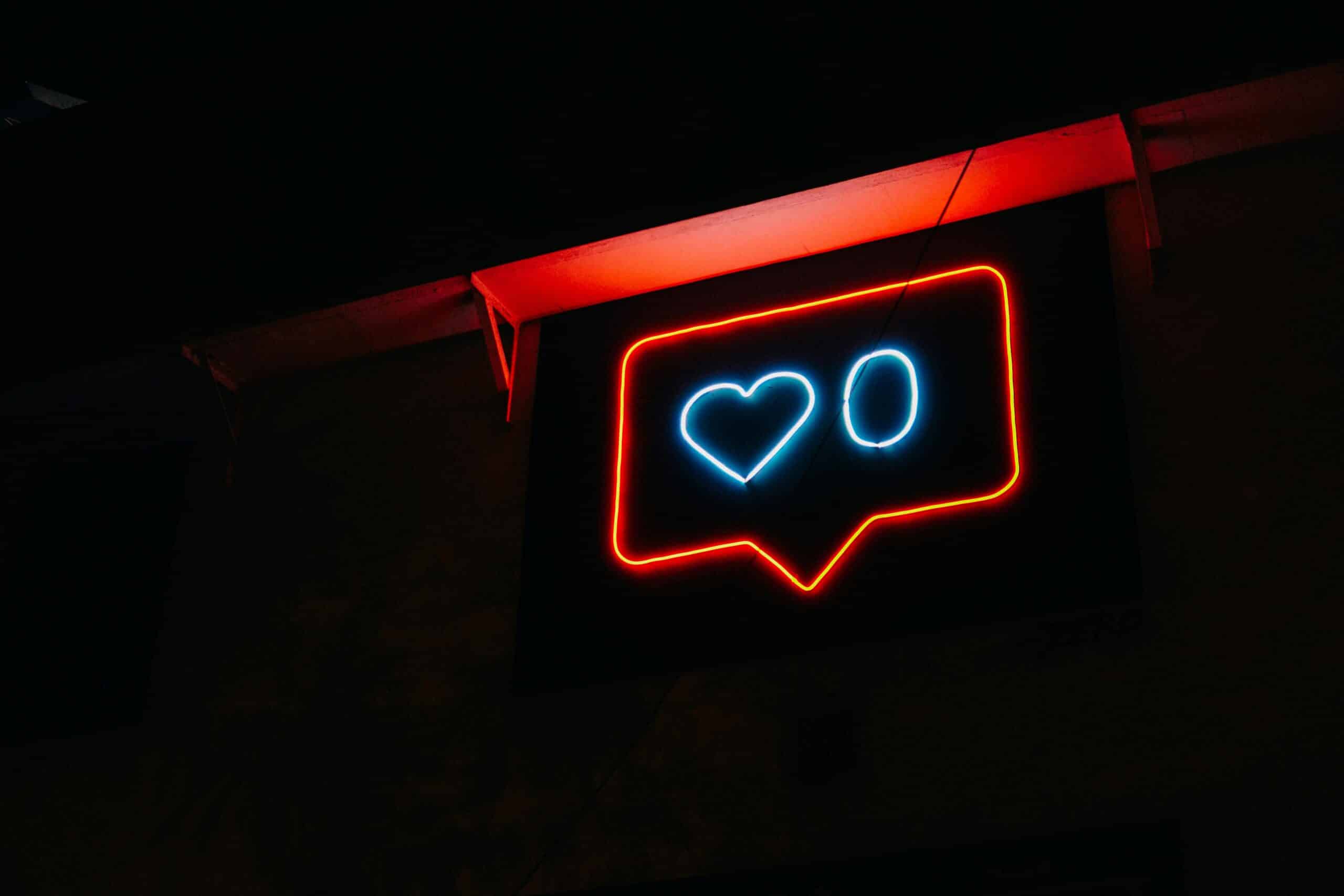 social media icon with heart